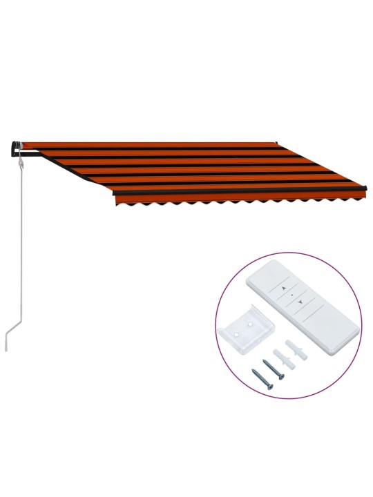 Automaatselt kasutatav varikatus, 450 x 300 cm, oranž ja pruun