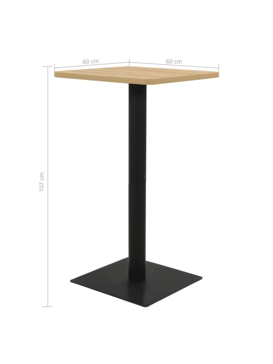 Bistroolaud tammevärvi, 60 x 60 x 107 cm
