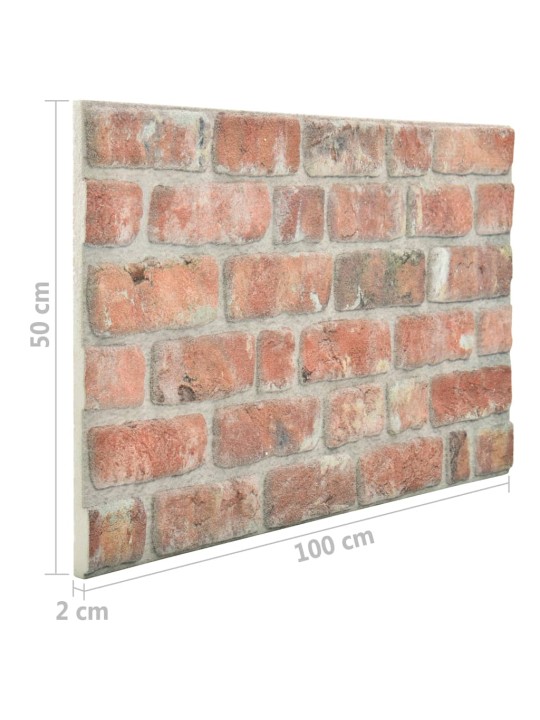 3d-seinapaneelid punase tellisedisainiga 11 tk, eps