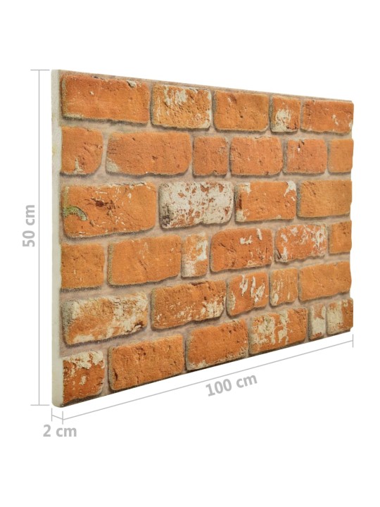 3d-seinapaneelid helepruuni tellisedisainiga 10 tk eps