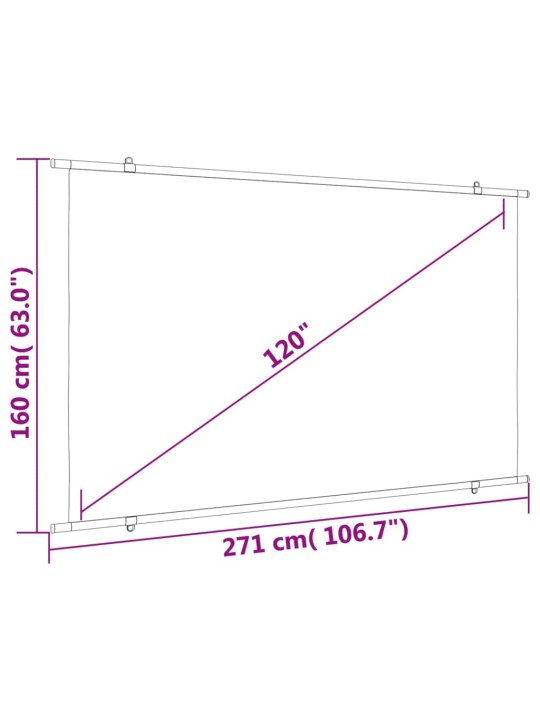 Projektoriekraan, 120" 16:9