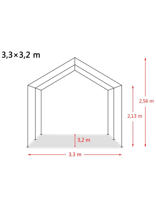 EEMALDATAV LOOMATELK, PVC 550 G/M², 3,3 X 3,2 M, TUMEROHELINE