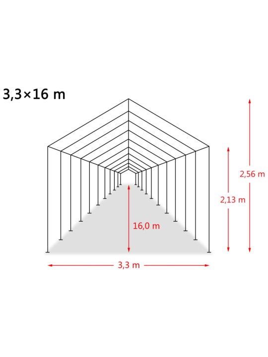 Eemaldatav loomatelk, pvc 550 g/m², 3,3 x 16 m, tumeroheline