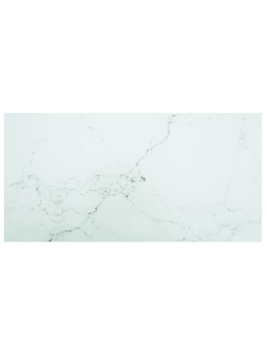 Lauaplaat, valge 100x50 cm, 6 mm, karastatud klaas marmordisain