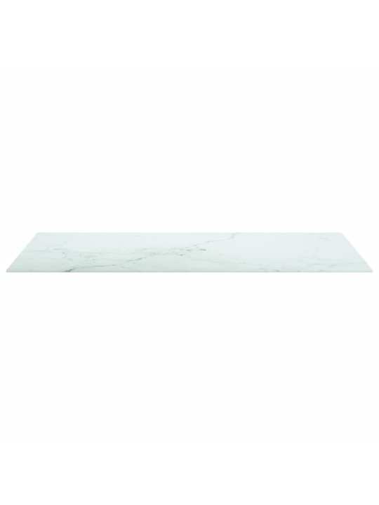 Lauaplaat, valge 100x50 cm, 6 mm, karastatud klaas marmordisain