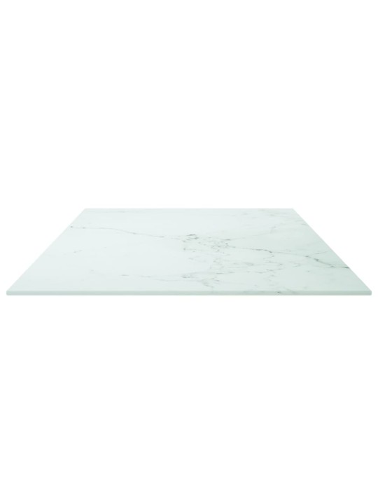 Lauaplaat, valge 100x50 cm, 6 mm, karastatud klaas marmordisain