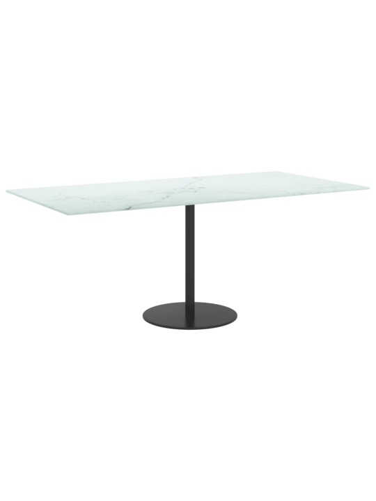 Lauaplaat, valge 100x50 cm, 6 mm, karastatud klaas marmordisain
