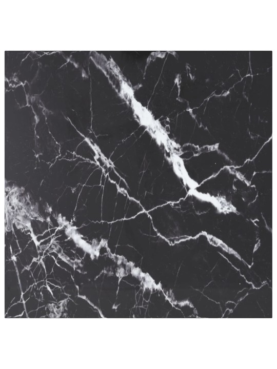 LAUAPLAAT, MUST 80X80 CM, 6 MM, KARASTATUD KLAAS MARMORDISAIN