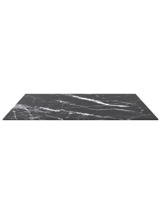 LAUAPLAAT, MUST 80X80 CM, 6 MM, KARASTATUD KLAAS MARMORDISAIN
