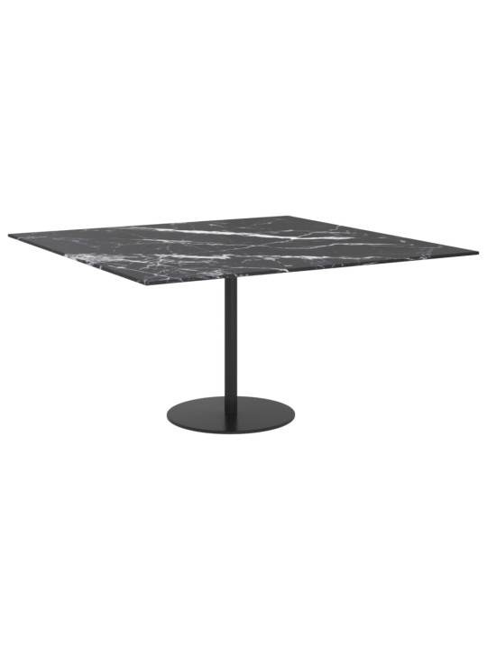 LAUAPLAAT, MUST 80X80 CM, 6 MM, KARASTATUD KLAAS MARMORDISAIN