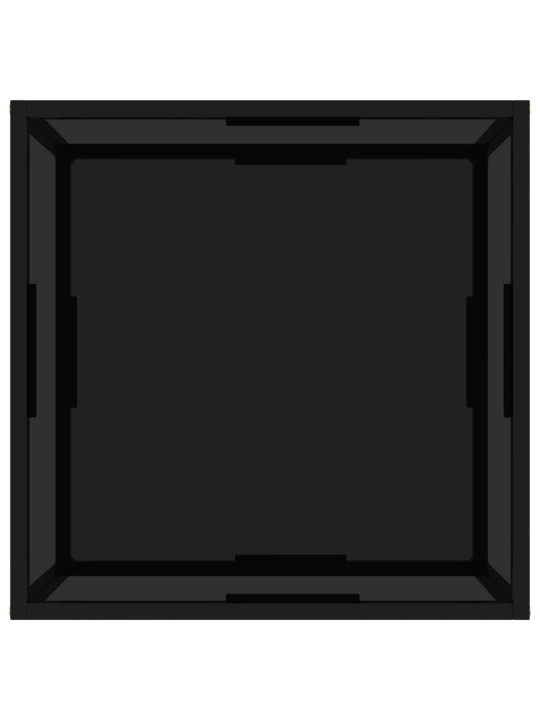 Kohvilaud, must, 60 x 60 x 35 cm, karastatud klaas