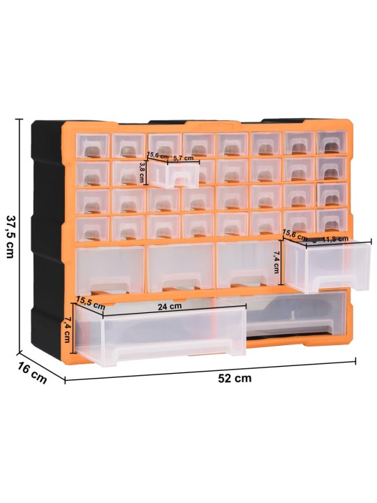 Mitme sahtliga organiseerija 40 sahtliga 52 x 16 x 37,5 cm