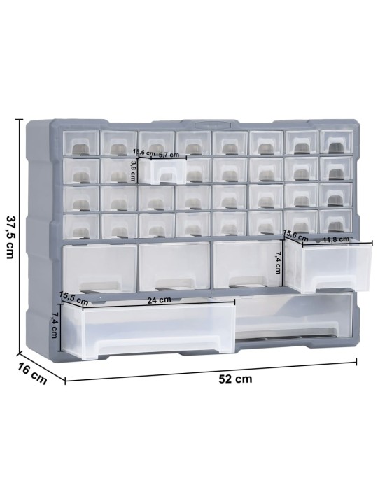 Mitme sahtliga organiseerija 40 sahtliga 52 x 16 x 37,5 cm