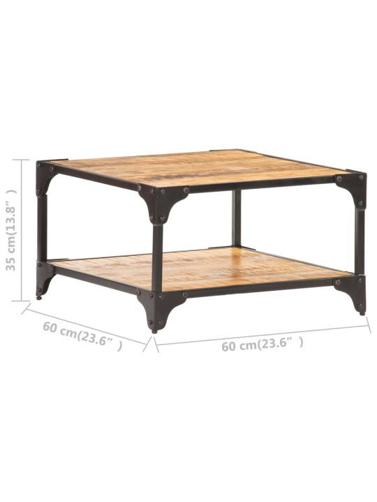 Kohvilaud, 60 x 60 x 35 cm, tugevast mangopuidust