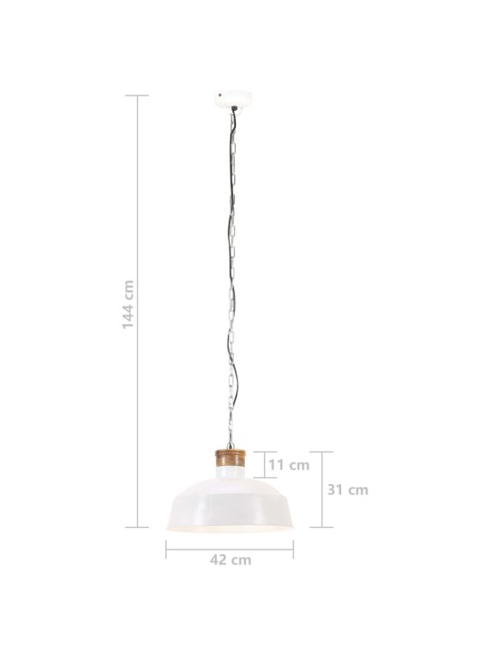 Tööstuslik laelamp 42 cm, valge e27