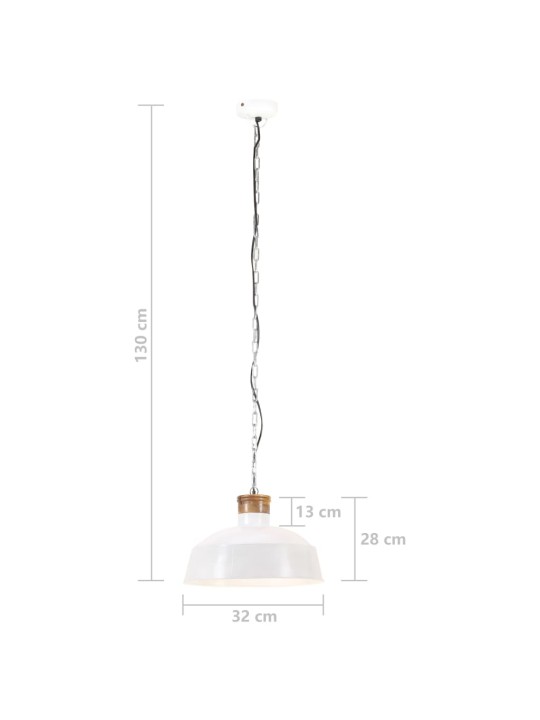Tööstuslik laelamp 32 cm, valge e27