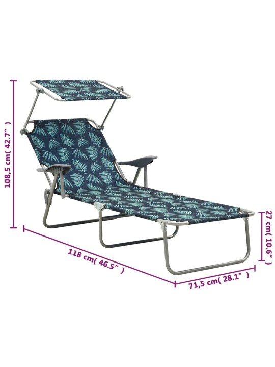 Lamamistool päikesevarjuga, teras, lehemuster