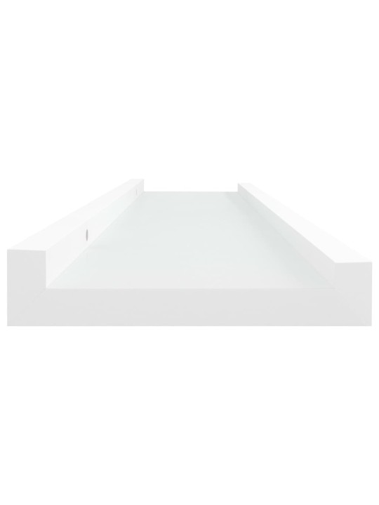 Pildiraami seinariiulid 2 tk, valge, 40 x 9 x 3 cm mdf