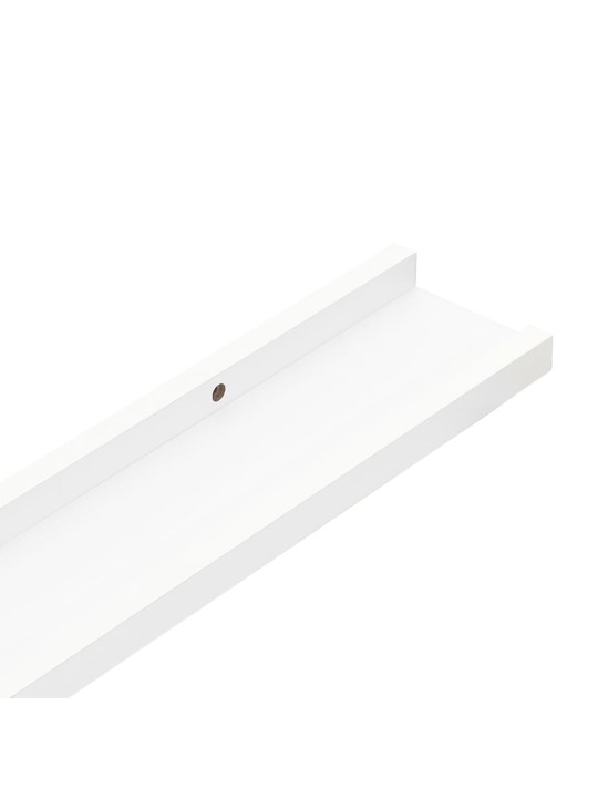 Pildiraami seinariiulid 2 tk, valge, 40 x 9 x 3 cm mdf