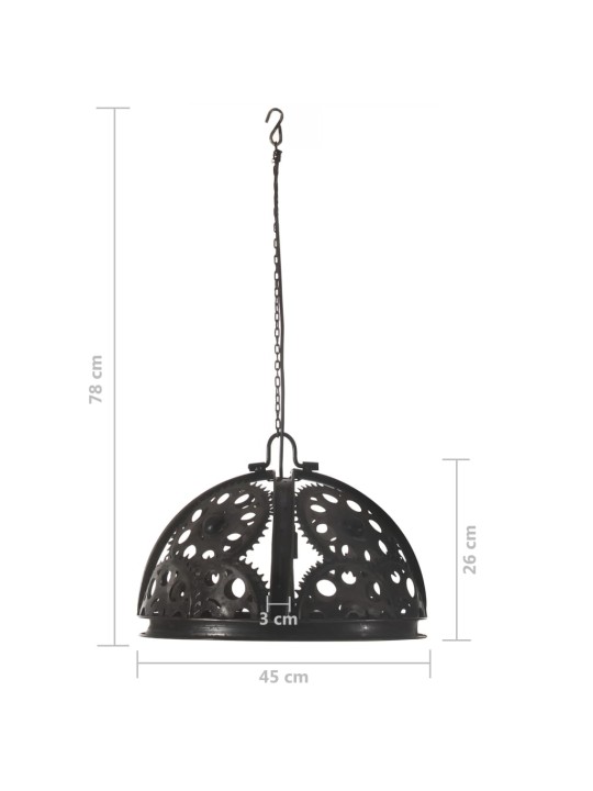 Tööstuslik laelamp rattaketi disainiga, 45 cm, e27