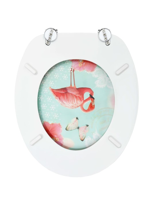 Wc prill-lauad kaanega, 2 tk, mdf, flamingodisainiga