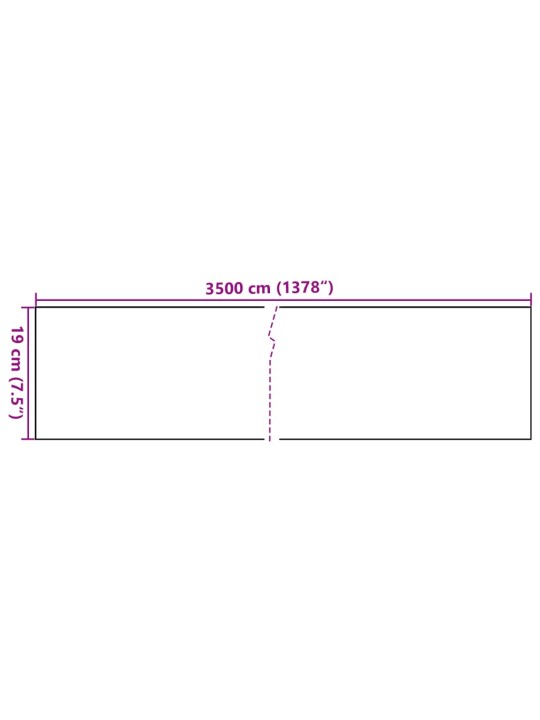 Aia privaatsuskate, 4 tk, pvc 35 x 0,19 m, hall