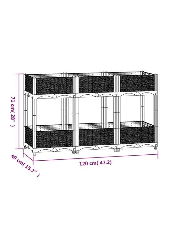 Taimekast 120x40x71 cm, polüpropüleen