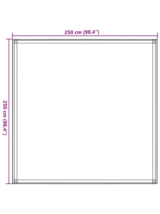 TELGIMATT, 250 X 250 CM, ANTRATSIITHALL, HDPE