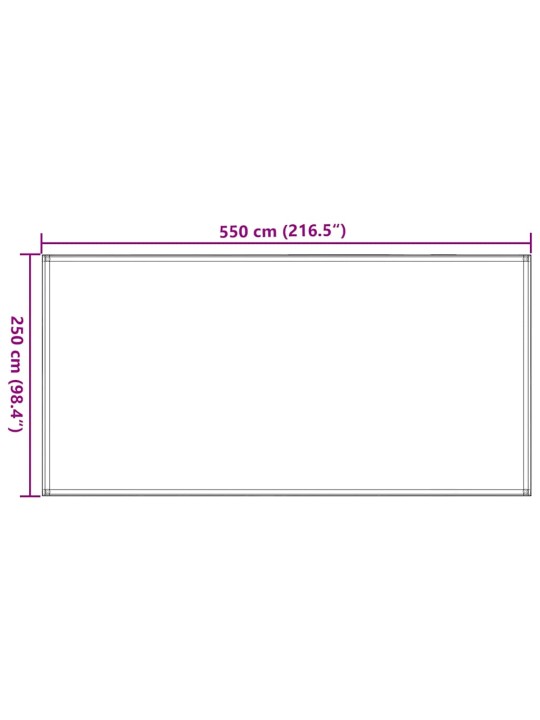 TELGIMATT 250 X 550 CM ANTRATSIITHALL JA VALGE