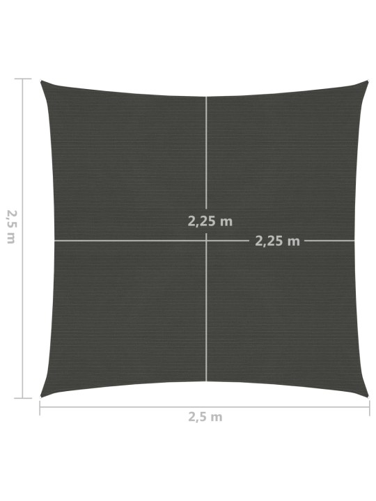 Päikesepuri 160 g/m² antratsiithall 2,5 x 2,5 m hdpe