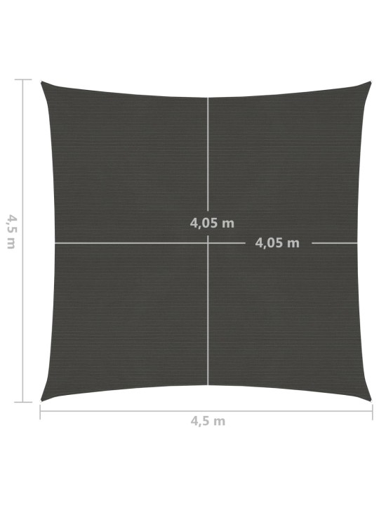 Päikesepuri 160 g/m² antratsiit 4,5 x 4,5 m hdpe