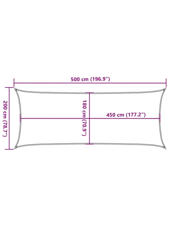 Päikesepuri 160 g/m² antratsiithall 2 x 5 m hdpe