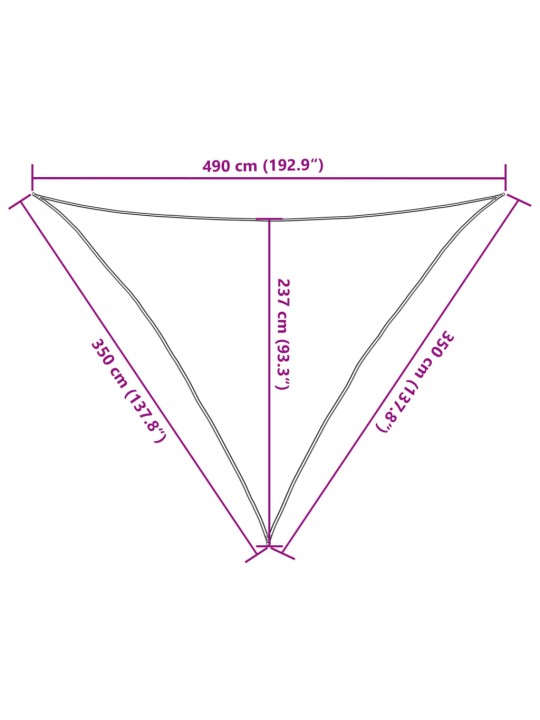 Päikesepuri 160 g/m², antratsiithall, 3,5 x 3,5 x 4,9 m, hdpe