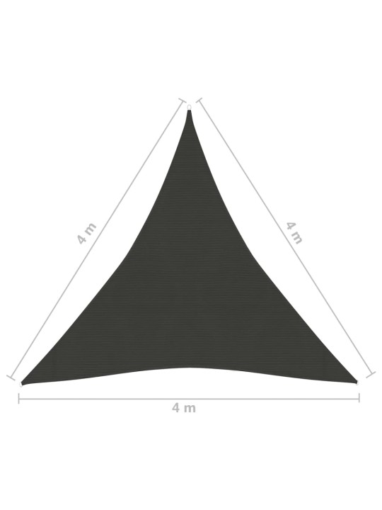 Päikesepuri 160 g/m² antratsiithall 4x4x4 m hdpe