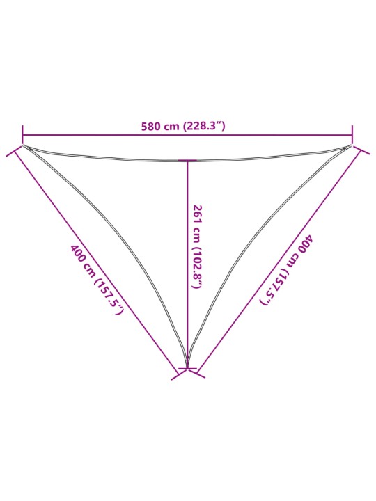 Päikesepuri 160 g/m² antratsiit 4 x 4 x 5,8 m hdpe