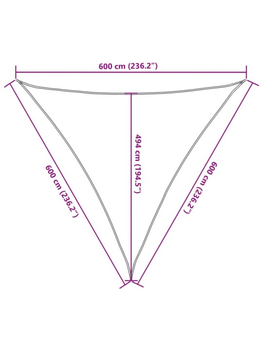 PÄIKESEPURI 160 G/M² ANTRATSIIT 6 X 6 X 6 M HDPE