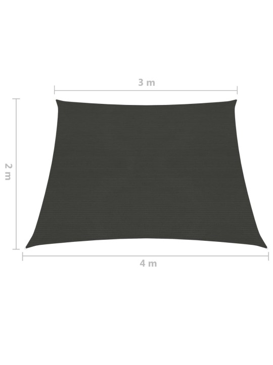 Päikesepuri 160 g/m², antratsiithall, 3/4x2 m, hdpe