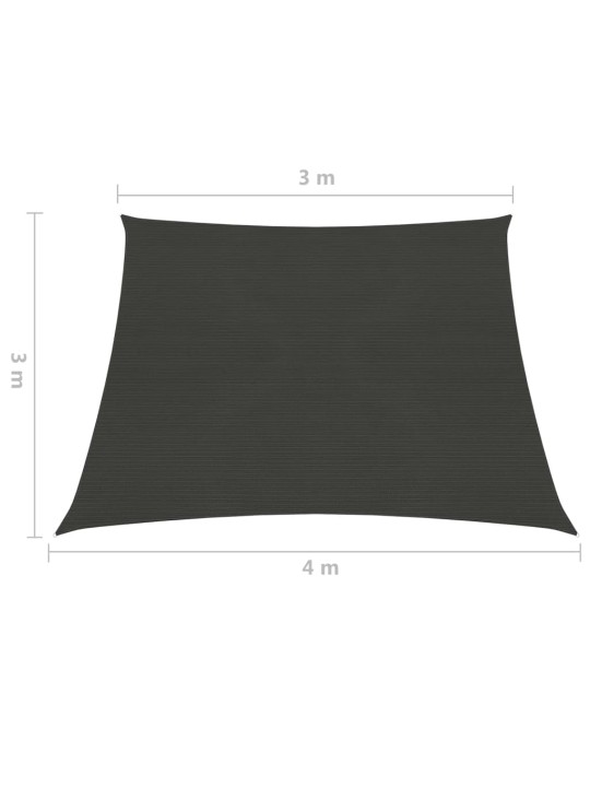 Päikesepuri 160 g/m², antratsiithall, 3/4 x 3 m, hdpe