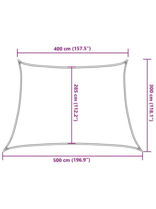 Päikesepuri 160 g/m² antratsiithall, 4/5x3 m, hdpe