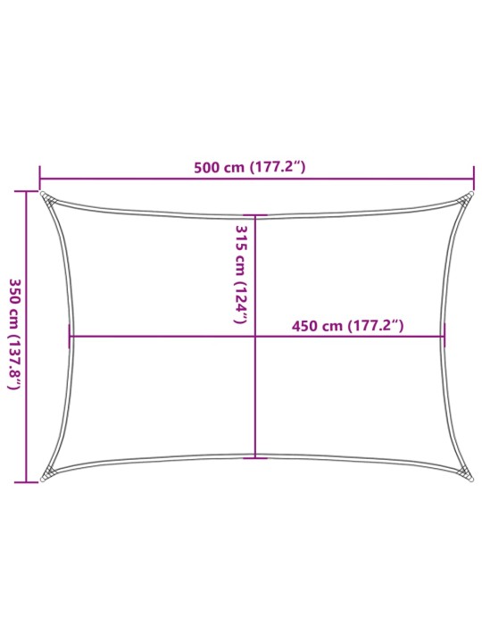 Päikesepuri 160 g/m² beež 3,5 x 5 m hdpe