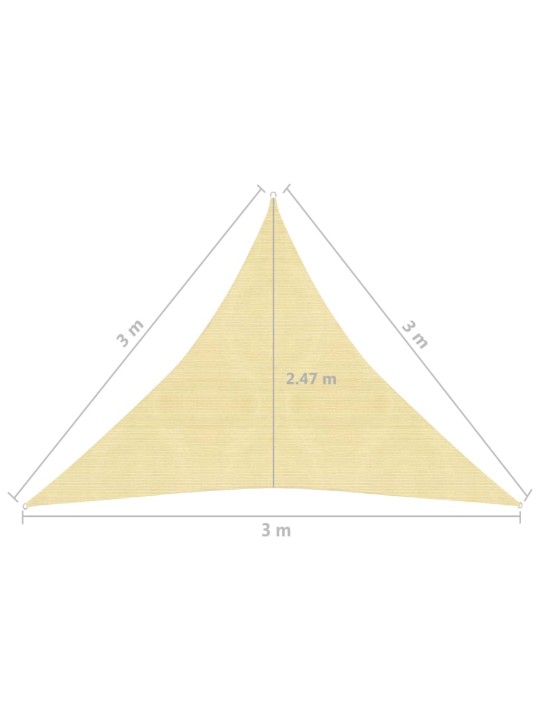 Päikesepuri 160 g/m² beež 3 x 3 x 3 m hdpe