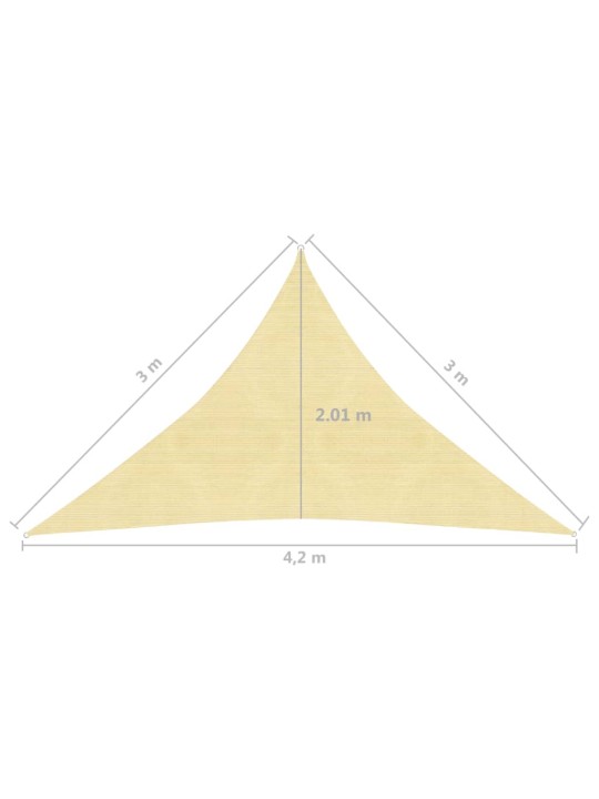 Päikesepuri 160 g/m² beež 3 x 3 x 4,2 m hdpe