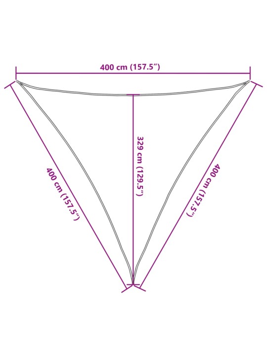 Päikesepuri 160 g/m², beež, 4 x 4 x 4 m, hdpe