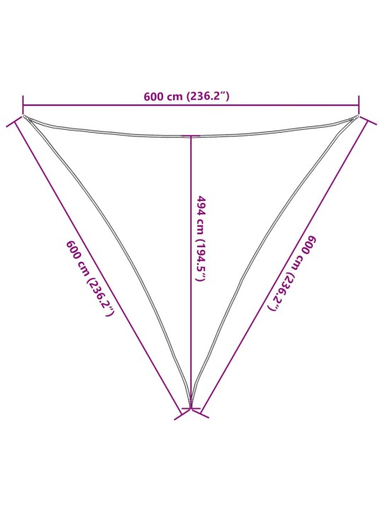 PÄIKESEPURI 160 G/M² BEEŽ, 6 X 6 X 6 M, HDPE