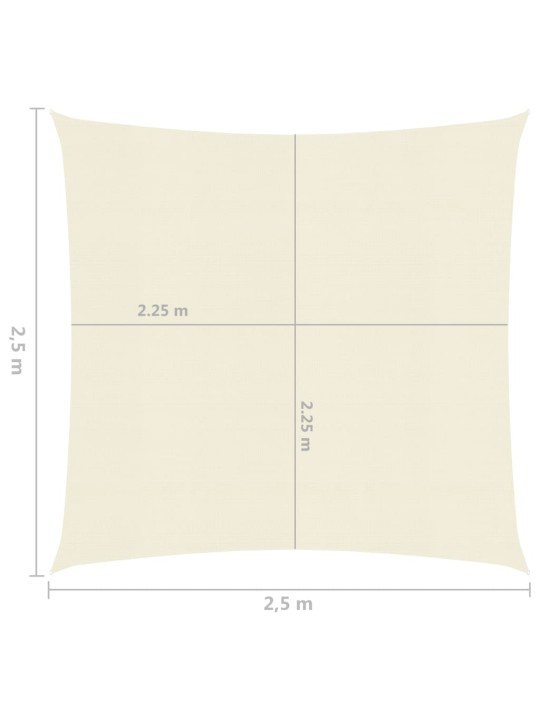 Päikesepuri 160 g/m² kreemjas 2,5 x 2,5 m hdpe