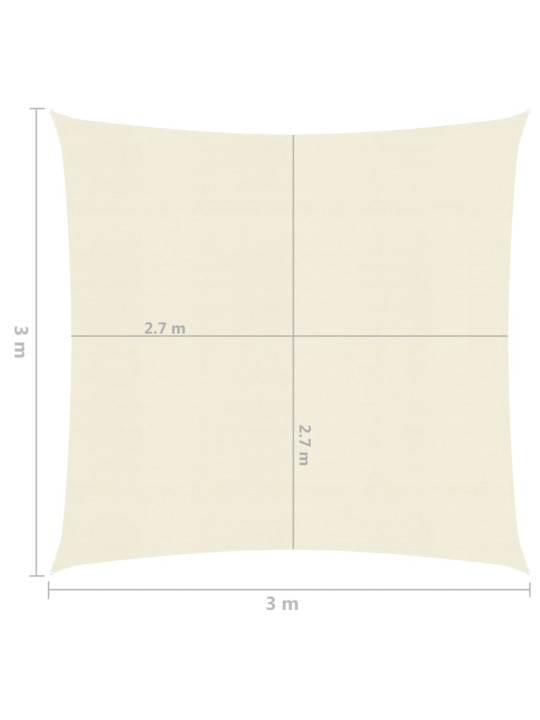 Päikesepuri 160 g/m² kreemjas 3 x 3 m hdpe