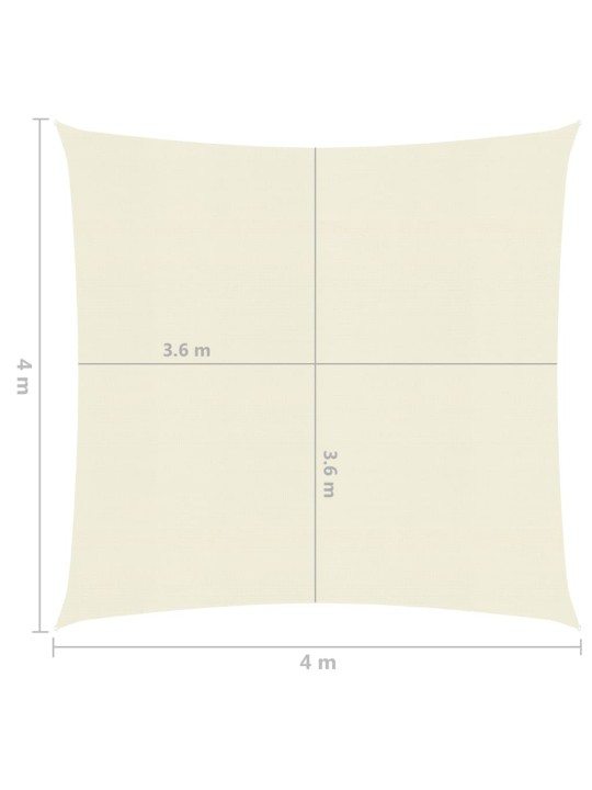 Päikesepuri 160 g/m² kreemjas 4 x 4 m hdpe