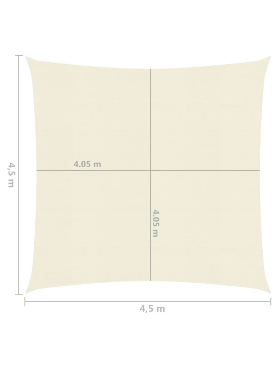 Päikesepuri 160 g/m² kreemjas 4,5 x 4,5 m hdpe