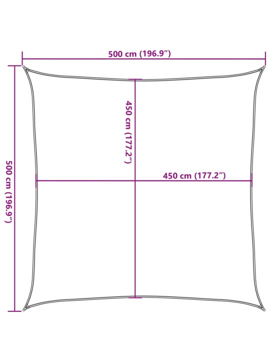 Päikesepuri 160 g/m² kreemjas 5 x 5 m hdpe