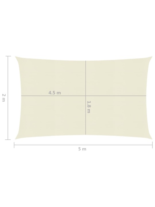 Päikesepuri 160 g/m² kreemjas 2 x 5 m hdpe